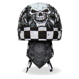 Hot Leathers HWH1115 Checkered Flags Headwrap - One Size Fits Most