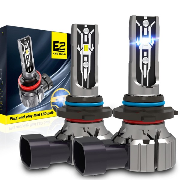 Hir2 9012 LED Headlight Bulbs, 12V 70W 12000Lumens 6000K Xenon