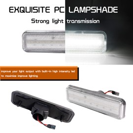 Tonsya For 1971-1993 Dogde RAM charger D100 D150 D250 D350 Plymouth Pickup Truck Front Bumper side Marker Lights Clear Lens White Led Lamps