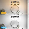 KunruiTAI 3-Light Black Modern K9 Crystal Vanity Lights, Black Bathroom