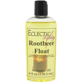 Rootbeer Float Massage Oil, 4 oz, with Sweet Almond Oil and Jojoba Oil, Preservative Free, Perfect for Aromatherapy and Relaxation