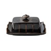 WAIT FLY Vintage Ceramic Butter Dish with Lid for Kitchen