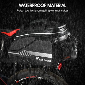 HONGYEA Bike Bags for Bicycles Rear Rack Waterproof | 45L Large Capacity Panniers Trunk Bag with Extra Padded Foam Bottom Bicycle Rain Cover Shopping Commuter Trip (BLACK-45L)