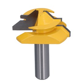 1/2in Shank Router Bit 45° Woodworking Milling Cutter for Cabinet Door Drawer CNC Hand Tool2in