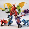 4-in-1 Dino Mecha Kit, Transform Robot Toy Gift for Boys