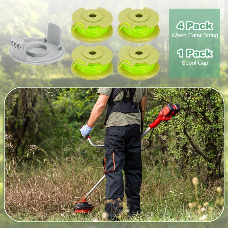 M METERXITY 5-Pack String Trimmer Replacement Spool AC80RL3 30ft 0.08