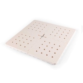 BOWERBIRD Original Anti-Fatigue Shower Stall Mat - Extra Thick and Soft Foam Material Comfortably Cushions Your Feet - Square - 4 Interlocking Tiles