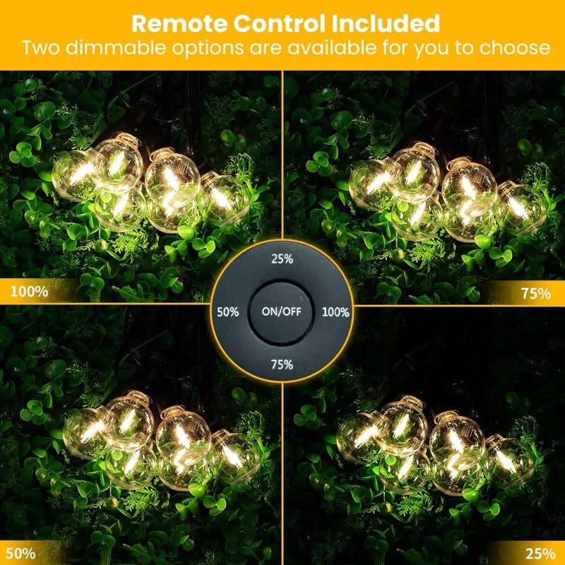 Yuusei 100 FT Solar String Lights Outdoor, Patio Lights for