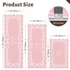 Scalloped Kitchen Rug Set of 3, Pink Bow Kitchen Mats