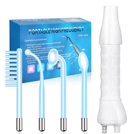 Yofuly High Frequency Stick with 4 Blue HF Sticks, Portable High Frequency Face Devices, Beauty Face Machine, Face Massager for Wrinkle Reduction, Skin Tightening, Acne Treatment