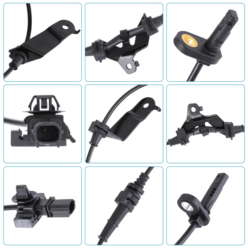 Vorally 4pcs ABS Wheel Speed Sensor Set Front Rear Left