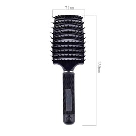FlyNautics 2Pack Black Hair Brush,Detangling Boar Bristles Comb for Men and Women, Professional Curved Vented Brush for Drying for Wet Dry Curly Thick Straight Hair (large, count, 2)