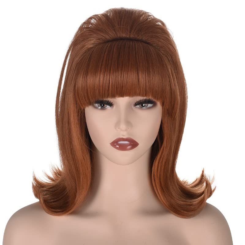 Coraline Womens Flip Wig 70s 60s Retro Beehive Style Bouffant