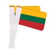 25 Packs Small Lithuania Flags on Handheld Stick，Miniature Lithuanian Flag