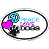 Imagine This Company Peace Love Oval Shaped Pet Magnet; Removable