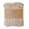 Fibre For Good Cotton Muslin Burp Cloth 2pk, White