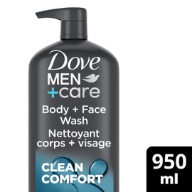 Dove Men + Care Dove Men + Care Hydrating Clean Comfort Body and Face Wash with 24hr Nourishing Micromoisture Technology Body Wash for Men 950 ml with Pump