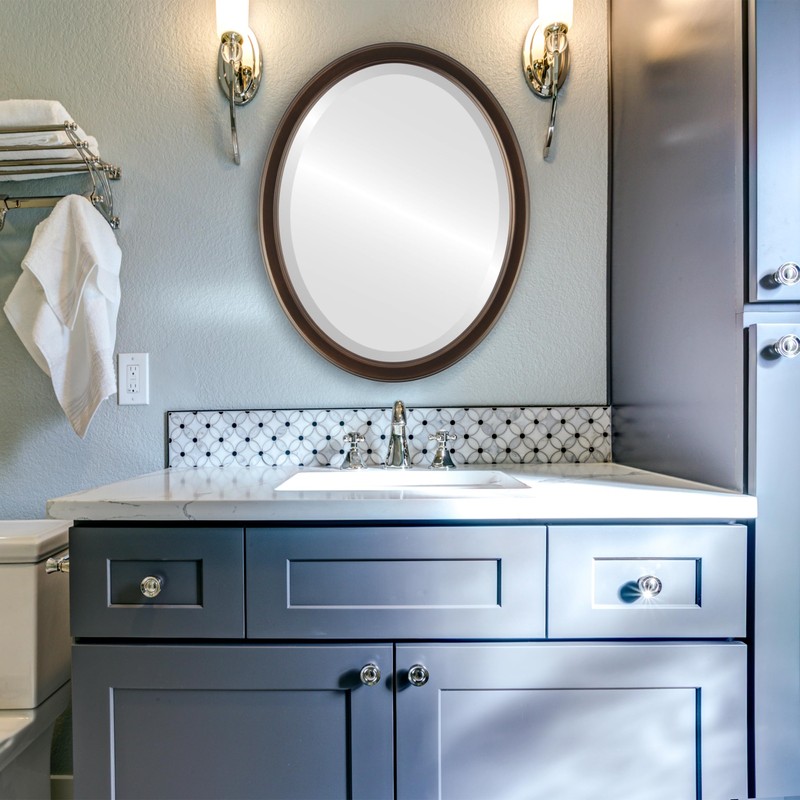 OVALCREST Oval Beveled Wall Mirror for Home Decor - Toronto