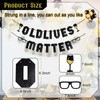 Old Lives Matter Banner 16 Feet Glitter Black Pre Strung