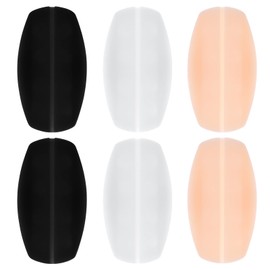Thinp 6 Pcs Bra Strap Cushion,Silicone Shoulder Pads for Bra Straps Bra Strap Holders for Slipping Non-Slip Shoulder Protectors Pads for Women Ease Shoulder Discomfort (Black,White,Skin Color)