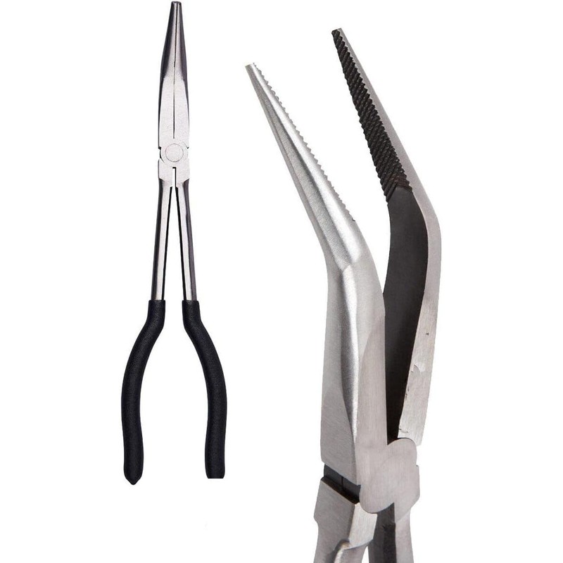 iSeventy9 11" Long 45 Degree Bent Nose Plier Straight Tip