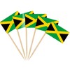 AhfuLife Pack of 200 Jamaica Toothpick Flags, Jamaica Decorative Flag,