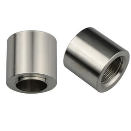 KRD PERFORMANCE Female 1/8 NPT Weld On Bung, 1/8" Weldable Bung Fuel Tank Fitting, Pack of 2, Stainless Steel Natural