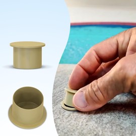 Pool Fence Caps – Tan 25 Pack of 1-Inch Pool Fence Hole Caps – Fits Deck Sleeve Holes for Removable Safety Systems – Durable Plug Covers for Pool Barrier Installations – Compatible with Most Systems