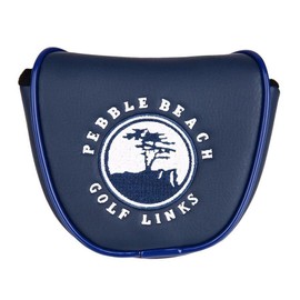 Golf Headcover Putter Cover for Center Shaft, Fits Small Types Odyssey 2 Ball Tailor Made Spider Putter Magnetic Closure Tree (Navy Blue, Half Round for Center Shaft)
