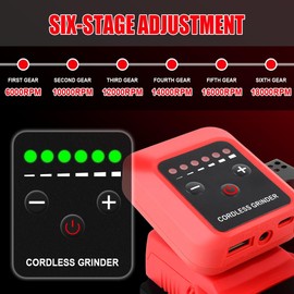 AUTOJARE Cordless Rotary Tool Kit Compatible with Milwaukee m18 Battery 6 Variable Speeds Grinder Tool with 24 Accessories Multi-Tool for Drilling, Grinding, Polishing, Engraving and DIY(NO Battery)