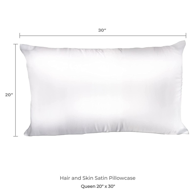 Spasilk Satin Pillowcase, Charmeuse Satin Pillowcase, Hypoallergenic Pillowcase, Queen Size-