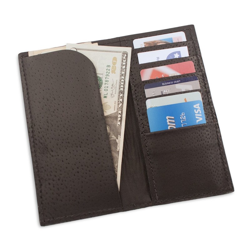 Genuine Eel Skin Rodeo Wallet, Black, One Size