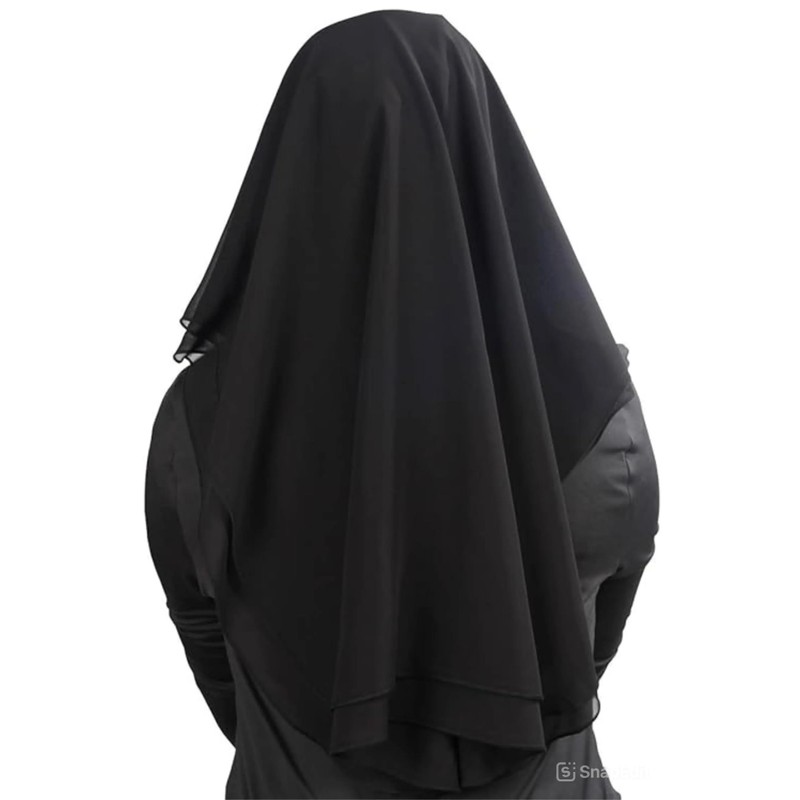 3-Layer Saudi Niqab for Women – Breathable Georgette, Full Face