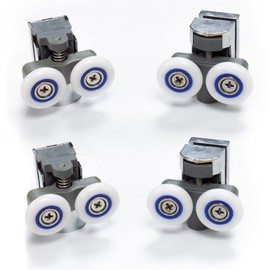 Nes Home 8 Shower Door Wheels 23mm 4 Top and Bottom Roller Runners Chrome