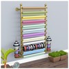 12-Layer Wrapping Paper Rack, Wall Mount Ribbon Spool Holder, Wrap