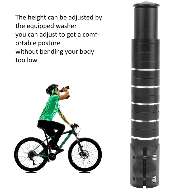 LUNJE Bike Handlebar Riser Head Up Adapter Fork Stem Extender