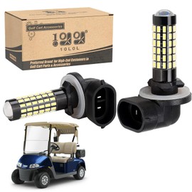 10L0L 881 Golf Cart Headlight Bulb for EZGO, Club Car DS/Precedent, 12V Head Light Bulbs Replacement, Super Bright Fog Light Bulbs, Replace OEM 1019881-01, 740047-G01