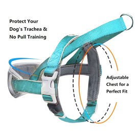 Coolsnail Dog Harness No Pull,Dog Walking Harness with Soft Chest Padded,Escape Proof/Quick Fit Reflective Pet Vest Harness,Easy Control for Outdoor Walking and Training Dogs Green