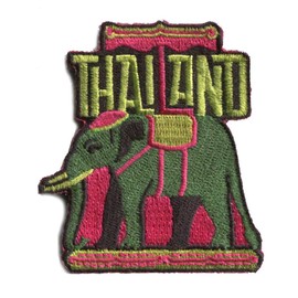Vagabond Heart Thailand Patch - Thai Elephant Souvenir Badge - Thailand Gift