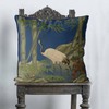 Kelly Stevens-McLaughlan, Crane Garden 2 Chinoiserie on Blue Cushion /