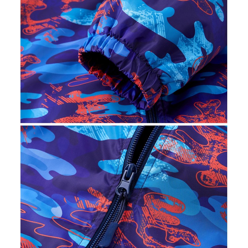 M2C Boys Rain Jacket Lightweight Hooded Fleece Lined Raincoat Camourflage