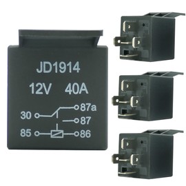 HiSport Relay for Blower Motor Relay Fuel Pump Relay A/C High Load Engine Cut Off Relay Onboard Computer Relay RY116,15-50961,FOAB-14B192-AA, 4PCS