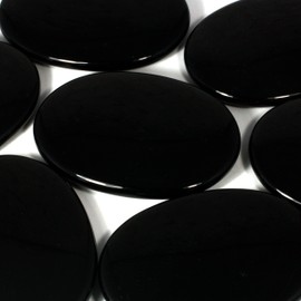 GeoFossils Black Obsidian Palm Stone