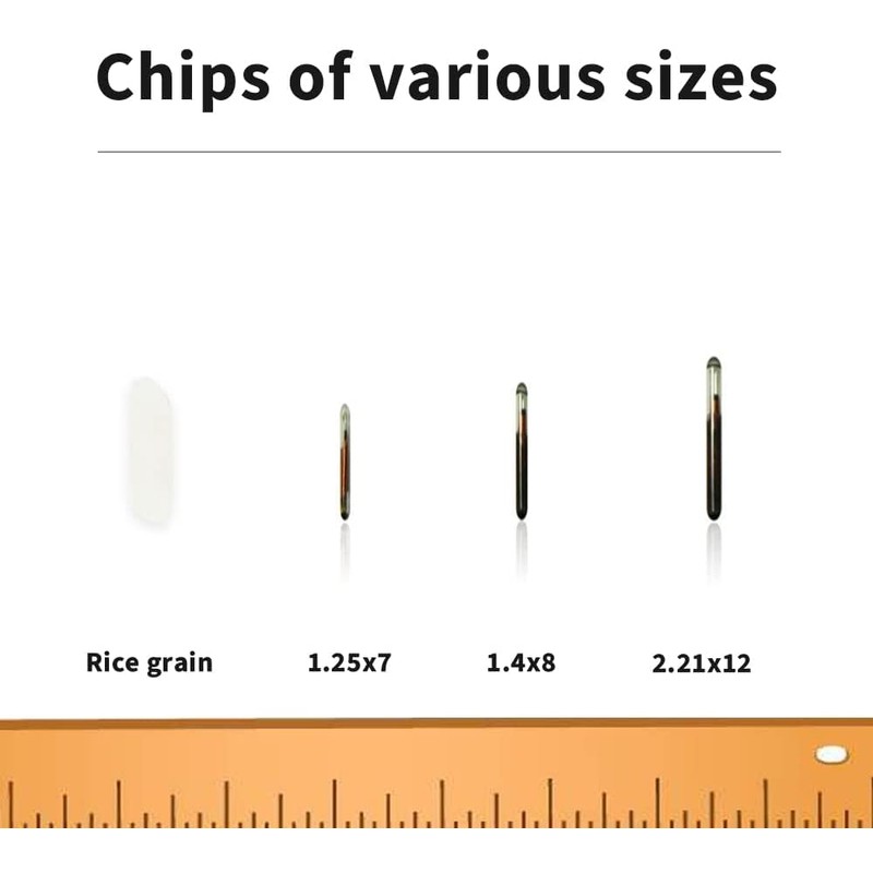 10 Pcs 1.25x7mm Yanzeo Pet Animal Chip Pet Microchip Registration