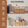 KIRIGEN Desk Organizer with 3 Drawers - Wood Drawer Storage