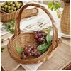 Wicker Basket With Handle 2PCS Garden Basket for Gathering Vegetables