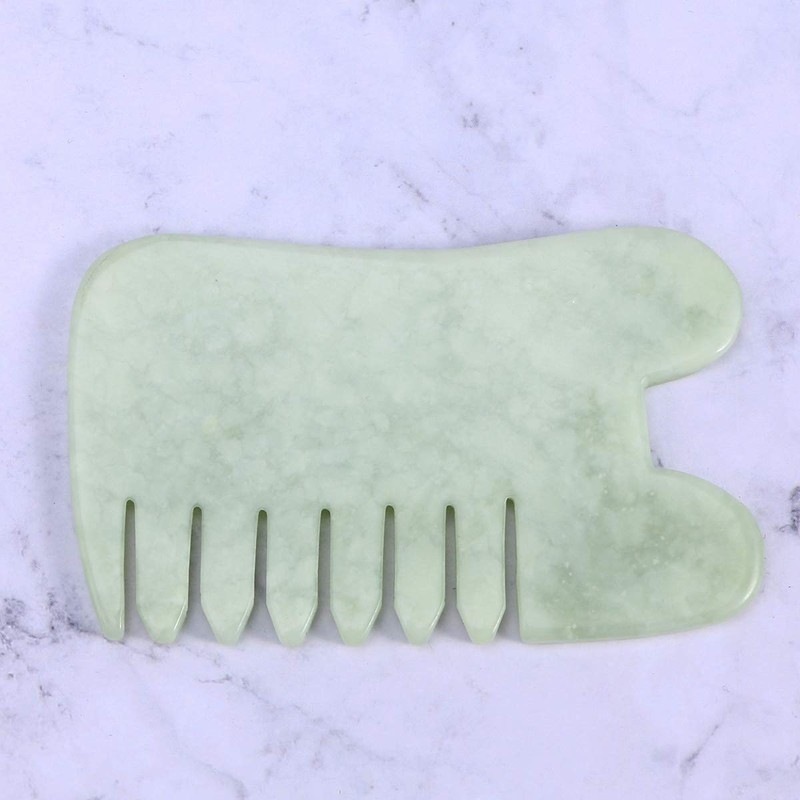 Artibetter Jade Gua Sha Massage Tool Comb Shape Spa Acupuncture