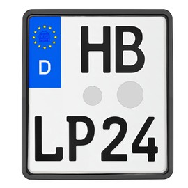 Motorcycle License Plate Holder 180 x 200 Black Number Plate Holder Motorcycle 180 x 200 Number Plate Holder License Plate Amplifier Motorcycle Number Plate Holder with Mounting Material