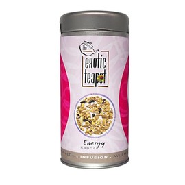 The Exotic Teapot – Energy Ayurvedic Chai Tea, 150g Tin, Spicy Herbal Blend with Turmeric and Ginger