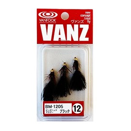 VANFOOK(ヴァンフック) フライ BM-1205 ビーズヘッドマラブー ブラック.